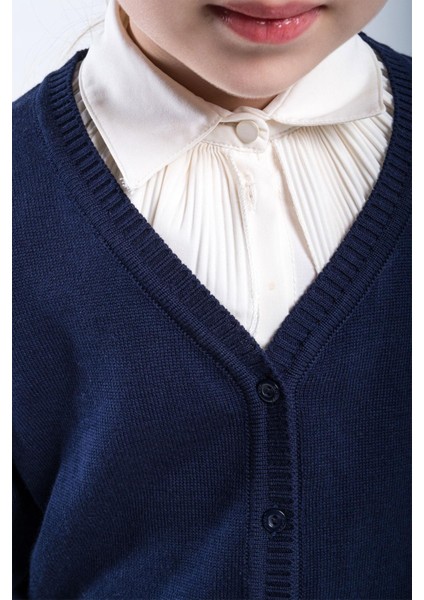 Çocuk Lacivert Hırka 5-8 Yaş V Yaka Basic fırsatları