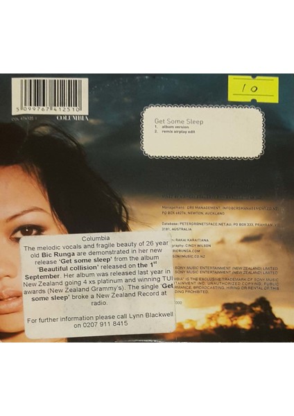 Bic Runga Get Some Sleep CD