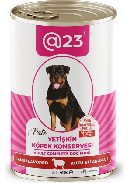 @23 Yetişkin Köpek Konservesi Kuzu Eti Aromalı 415 G
