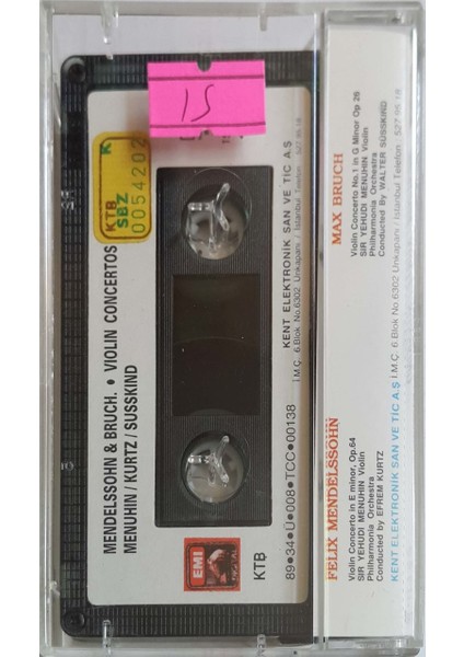 Mendelssohn Bruch Yahudi Menuhin Kaset fiyatları