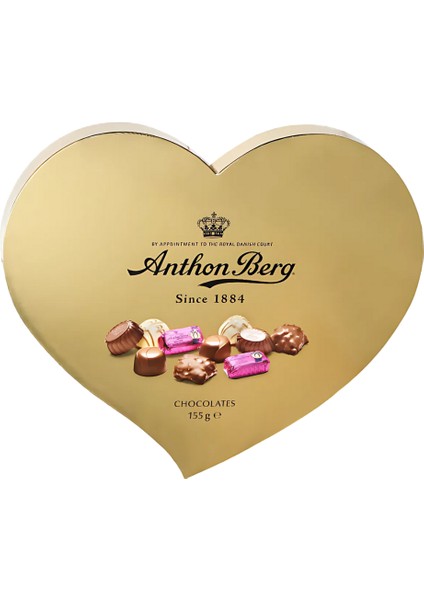 Gold Heart Box Chocolates 155G