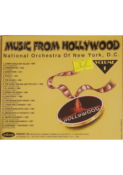 Music From Hollywood Volume 1 CD fiyatları