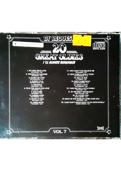 20 Great Oldies – I 'll Always Remember Vol 7 CD fiyatları
