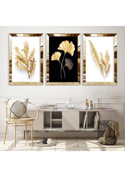 Buğday Çiçeği Gümüş Pleksi Kenar Mdf Tablo