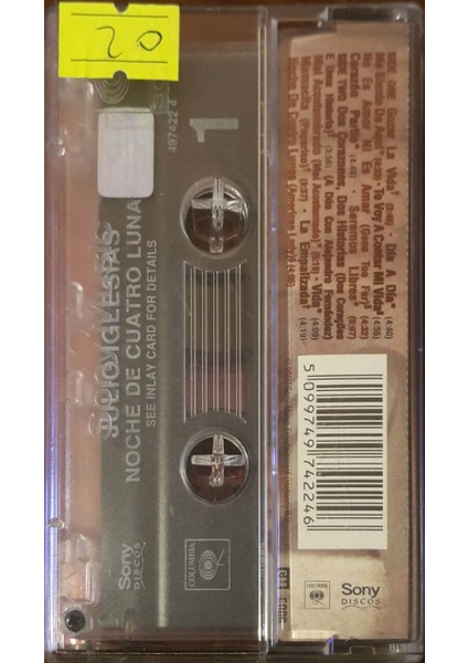 Julio Iglesias Noche De Cuatro Lunas Kaset fiyatları