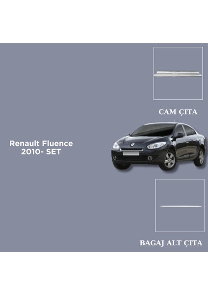 Aksesuar Renault Fluence 2010- Set Cam Çıta - Bagaj Alt Çıta