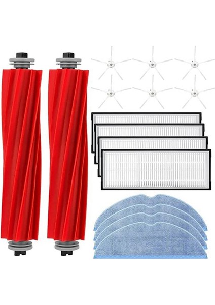 Yedek Ana Fırça Yan Fırçalar Filtreler Roborock S7 T7S Robot Süpürge Aksesuarları Için Uyumlu (Yurt Dışından)