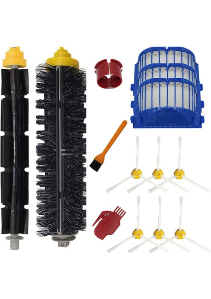 Yedek Ana Fırça Yan Fırça Hepa Filtre Irobot Roomba 600 Serisi 630 650 Elektrikli Süpürge Temizleyici Aksesuarları (Yurt Dışından)