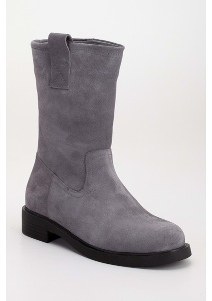 Kadın Deri Süet Bot - Gri Süet fiyatları