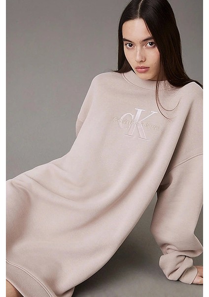 Embroıdered Monologo Crew Dress modelleri