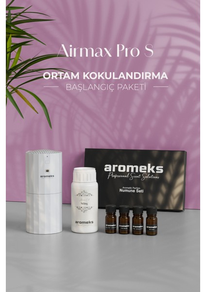 Airmax Pro S Geniş Alan Koku Makinesi + 100 ml Sting Numune Seti Dahil