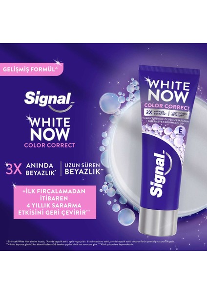 White Now Color Correct Diş Macunu 75 ml X4