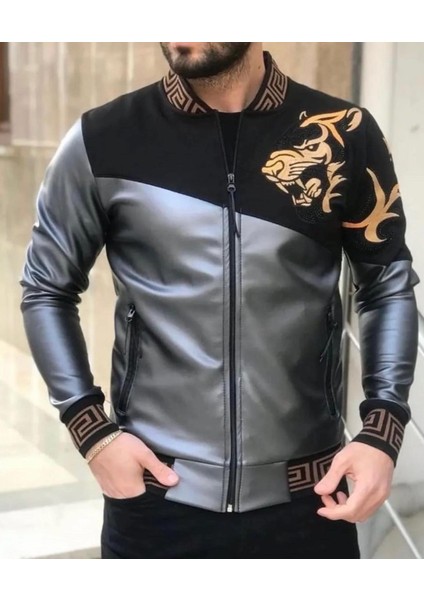 Aslanlı Deri Ceket