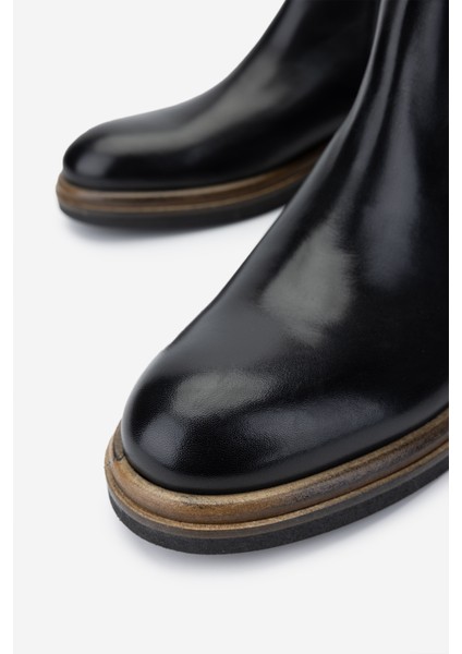 Erkek Deri Siyah Deri Casual Bot 537 3570 Erk Bot SK24-25 Sıyah Dr modelleri