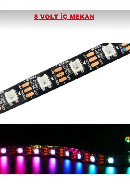 WS2812B SP-102 Kumandalı / Tak Çalıştır Adreslenebilir Şerit LED