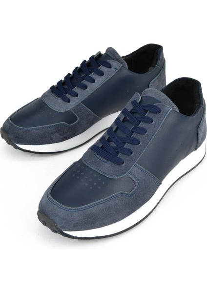 Ziya, Erkek Hakiki Deri Sneaker 143423Z93 Lacivert