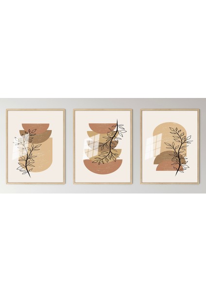 3 Parça Çerçeveli Dekoratif Boho Ahşap Tablo Seti Bestablo fırsatları