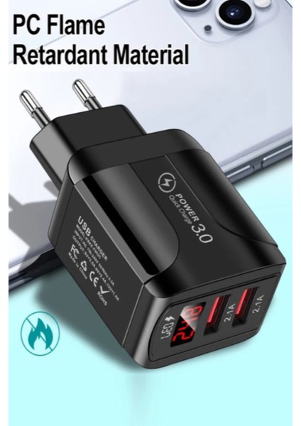Z2 Led Göstergeli Şarj Adaptörü -2 Port