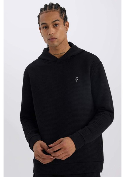 Fit Standart Fit Kapüşonlu Kapitoneli Sweatshirt D0752AX24AU