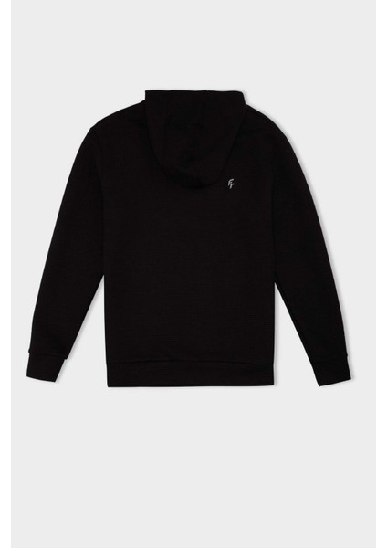 Fit Standart Fit Kapüşonlu Kapitoneli Sporcu Sweatshirt D0752AX24AU