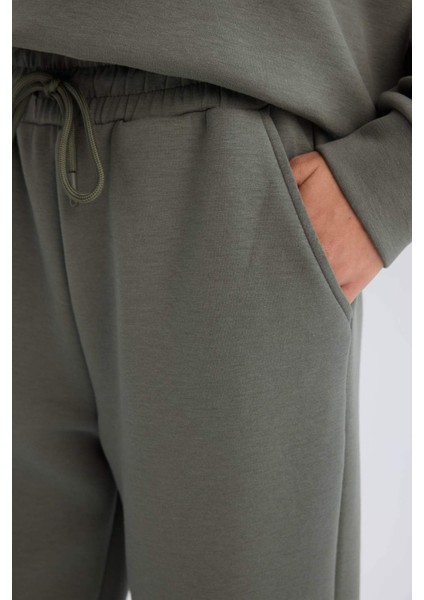 Fit Standart Fit Uzun Jogger Eşofman Altı Cepli Beli Paçası Lastikli E3546AX24WN
