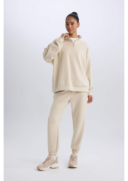 Fit Standart Fit Uzun Jogger Eşofman Altı Cepli Beli Paçası Lastikli E3546AX24WN