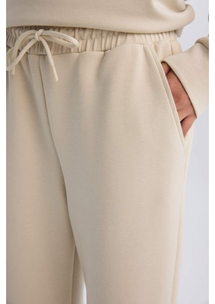Fit Standart Fit Uzun Jogger Eşofman Altı Cepli Beli Paçası Lastikli E3546AX24WN