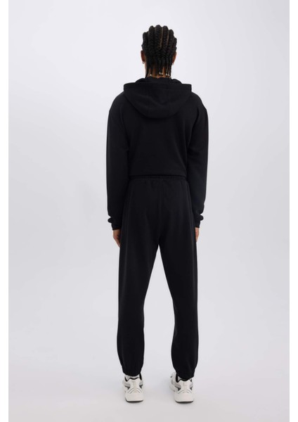 Fit Kalın Jogger Eşofman Altı NBA Wordmark Standart Fit Cepli Esnek Bantlı Paça D3231AX24WN