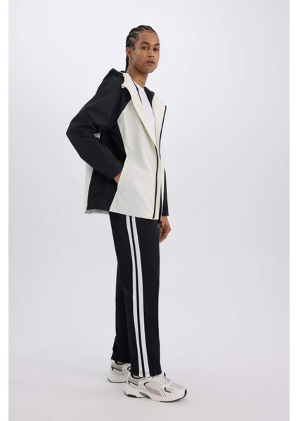 Fit Sporcu Jogger Eşofman Altı Standart Fit Standart Paça Skuba Dalgıç Kumaş Beli Lastikli Düz Paça E3932AX24WN