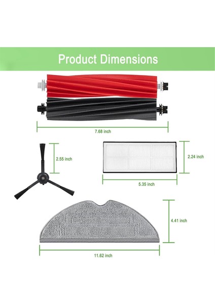 S8 S8+ Pro Ultra Robot Süpürge Ana Yan Fırça Hepa Filtreler Paspas Bezi Pedler Aksesuarlar (Yurt Dışından)