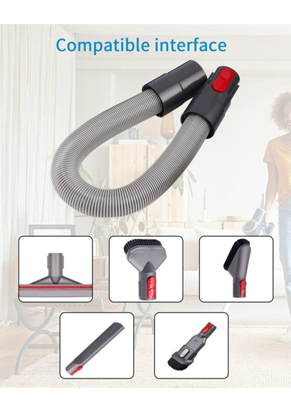 Esnek Nozullu, Uzatma Anahtarı Kapağına Sahip V15 V11 V10 V8 Elektrikli Süpürge Için Yedek Hortum Bağlantısı (Yurt Dışından)