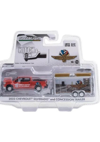 2023 Chevrolet Silverado And Concession Trailer 1/64 Model Araba