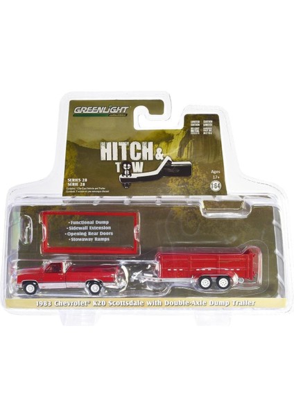 1983 Chevrolet K20 Scottsdale With Double-Axle Dump Trailer 1/64 Model Araba fiyatları