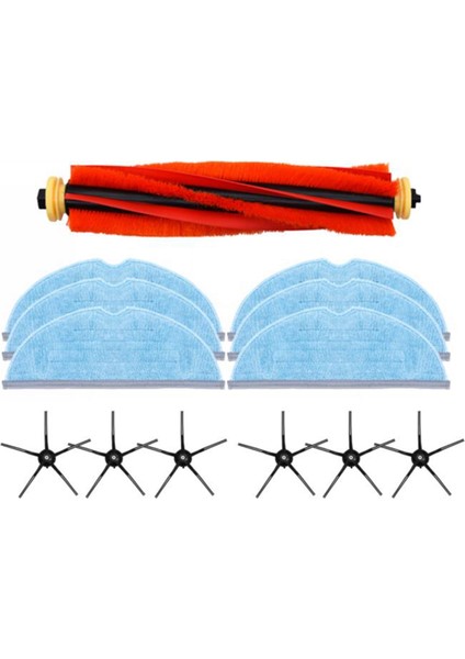 Roborock S7 T7S T7PLUS T7S Artı Aksesuarları Ana Yan Fırça Paspas Bezleri Çöp Kovası Hepa Filtre Değiştirme (Siyah) (Yurt Dışından)