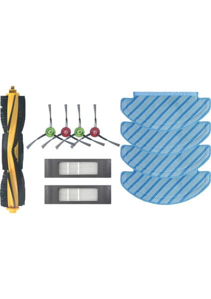 Ecovacs Deebot Ozmo 920 950 T8 T9 Aıvı Max N8 Pro Robotlu Süpürge Ana/yan Fırça Hepa Filtre Paspas Pedleri (Yurt Dışından)