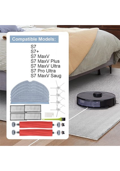 Yedek Ana Fırça Yan Fırça Hepa Filtre Roborock S7 T7S Elektrikli Süpürge Aksesuarları Için Uyumlu (Yurt Dışından) indirimleri