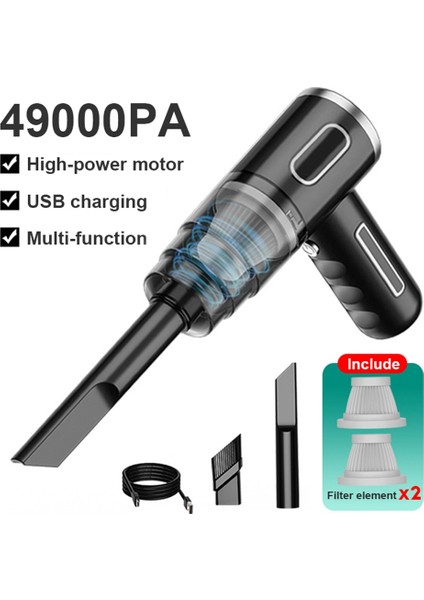 Araba Elektrikli Süpürge Taşınabilir Kablosuz Elektrikli Süpürge Akülü El Elektrikli Süpürge Ev Araba Çift Kullanımlı Mini Elektrikli Süpürge Siyah (Yurt Dışından) fiyatları