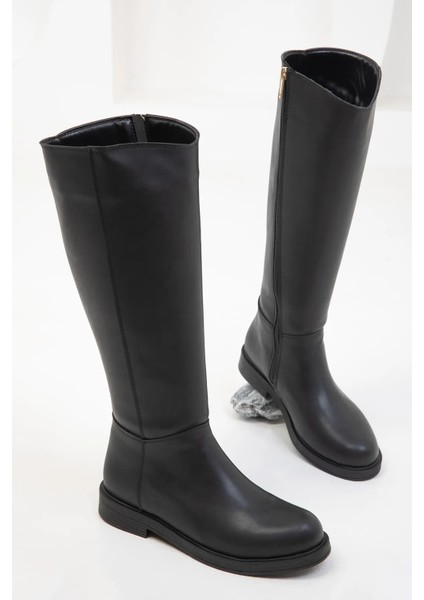 Kafkaslar Düz Kaymaz Taban Siyah Bayan Çizme fiyatları