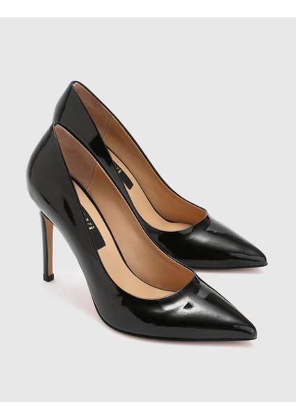 Nelli Hakiki Rugan Deri Kadın Siyah Stiletto fiyatları