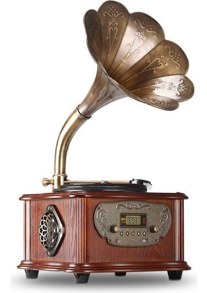 *ücretsiz Kargo Record Master – Wooden Classic Serisi RMJ-209C Pikap – Radyo – Bluetooth – USB – 33, 45 Devir Plak Çalar