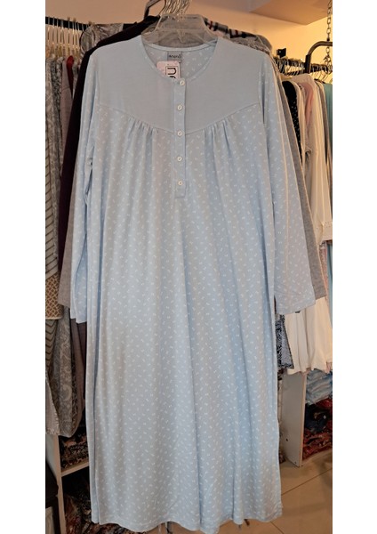 Robalı Uzun Kol Pamuklu Gecelik fiyatları