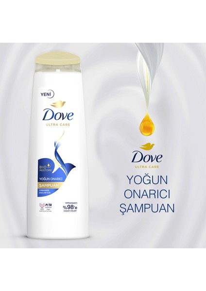 Ultra Care Yoğun Onarıcı Saç Bakım Seti: Şampuan 400 ml x 2 ve Saç Bakım Kremi 350 ml