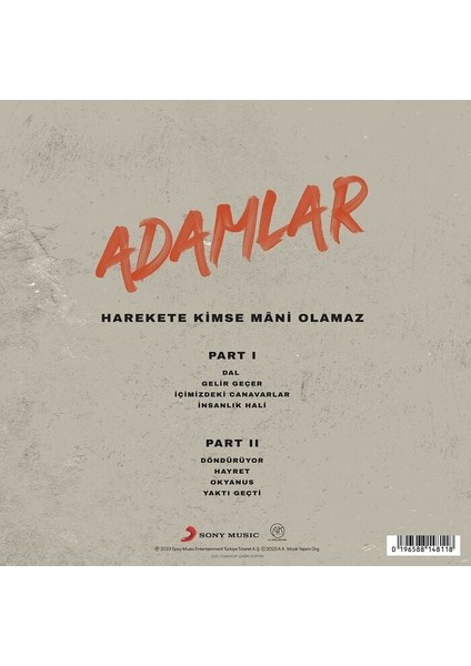 Adamlar - Harekete Kimse Mani Olamaz LP Plak