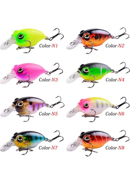No.5 Tarzı A-- 58MM 8.4g Aorace Japonya Kurbalık Crankbait Sert Yem Biyonik Olta Yapay Uzun Atış Tatlısu Deniz Levrek Turna Turna Için Balıkçılık Lure (Yurt Dışından)