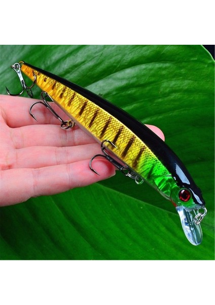 No.6 Tarzı 1 Adet Gerçekçi Sallantılı Yem Balıkçılık Yemi 3D Gözler 14CM.5G Levrek Yapay Sert Yem Balıkçılık Donanımı Yüzen Yem 6# Kanca Ile (Yurt Dışından)