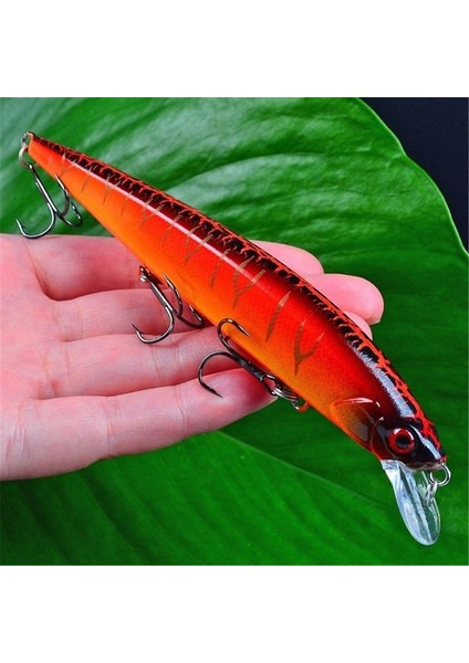 No.6 Tarzı 1 Adet Gerçekçi Sallantılı Yem Balıkçılık Yemi 3D Gözler 14CM.5G Levrek Yapay Sert Yem Balıkçılık Donanımı Yüzen Yem 6# Kanca Ile (Yurt Dışından)