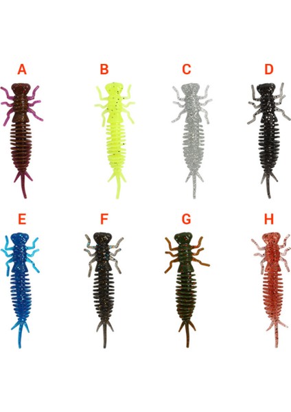 H Tarzı 75MM 3g 5 Adet Larva Yumuşak Yemler Yapay Silikon Yumuşak Yem Solucan Balıkçılık Wobblers Levrek Sazan Swimbaits (Yurt Dışından)