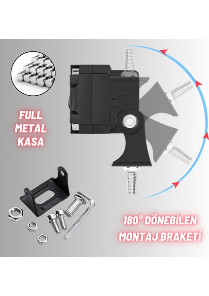 Motosiklet Scooter Sis Farı 3 Mod Beyaz Sarı Metal Kasa 12V/24V led ışık fırsatları