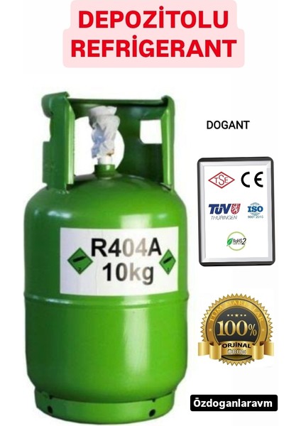 Anadolu R404A 10 kg Doldurulabilir Depozitolu Tüplü Soğutucu Gaz