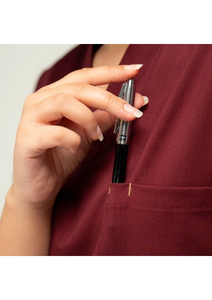 Core Flex Lüks Likralı Unisex Medikal Bordo Alt Üst Takım Doktor Hemşire modelleri